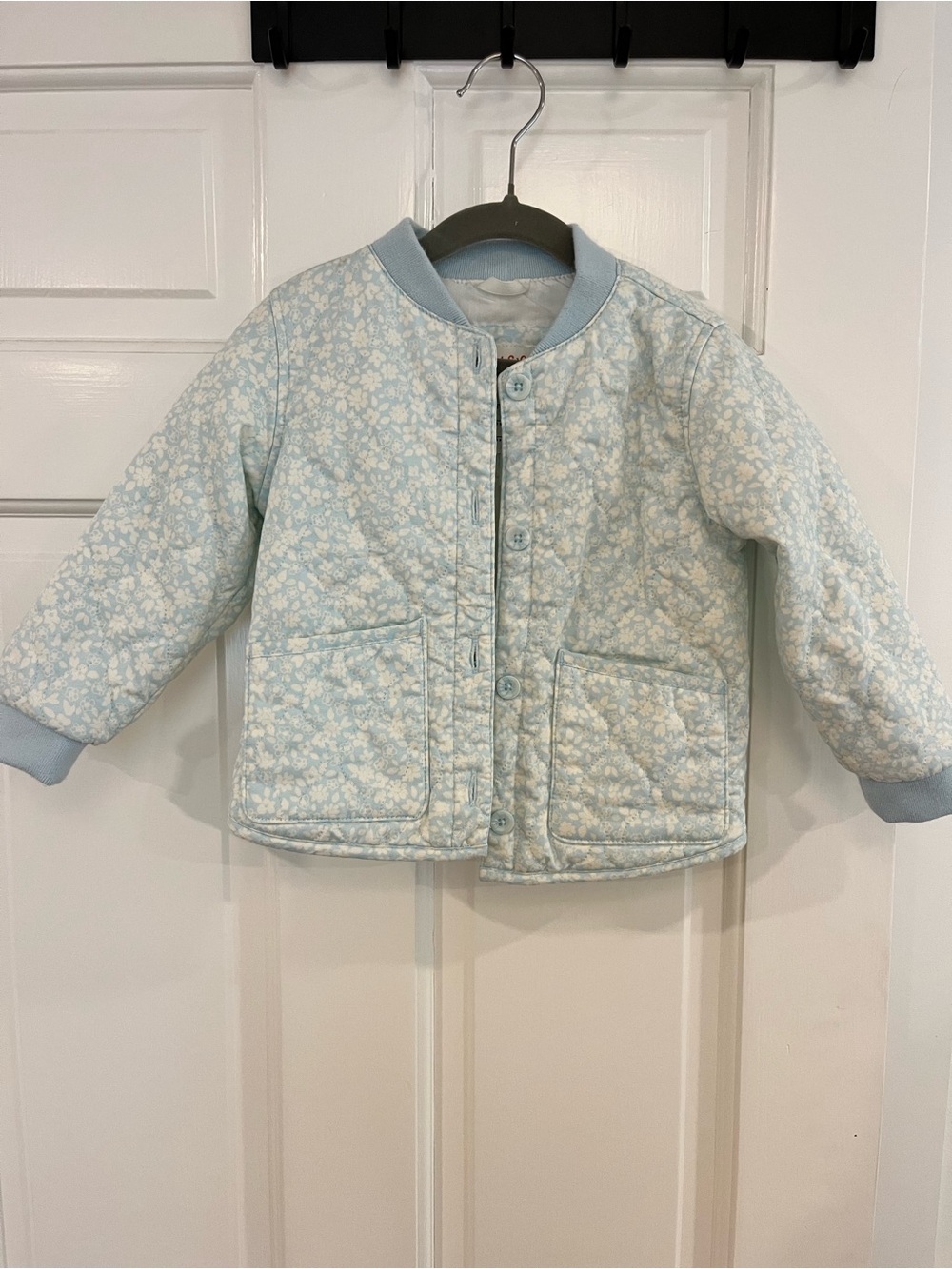 Cat & Jack Light Blue Floral Quilted Jacket